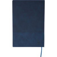 Recycled PU notebook with ballpen gift set (approx. A5) 1274009_005 (Blue)