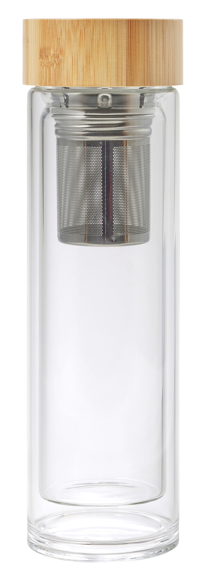 Picture of Glass and bamboo bottle with tea infuser (420ml)