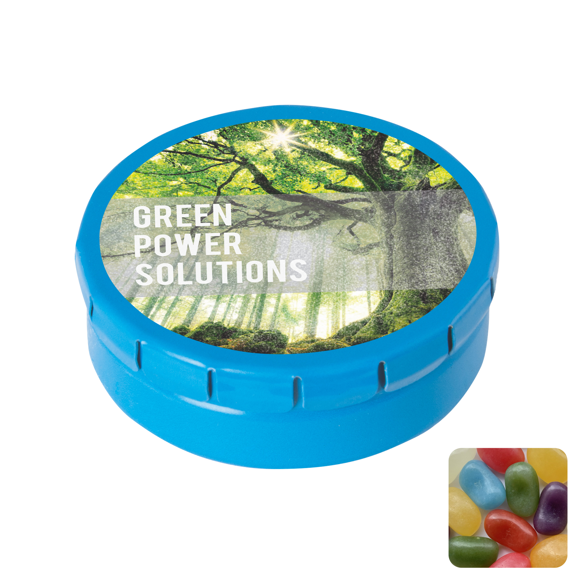 Picture of Round click tin with jelly beans