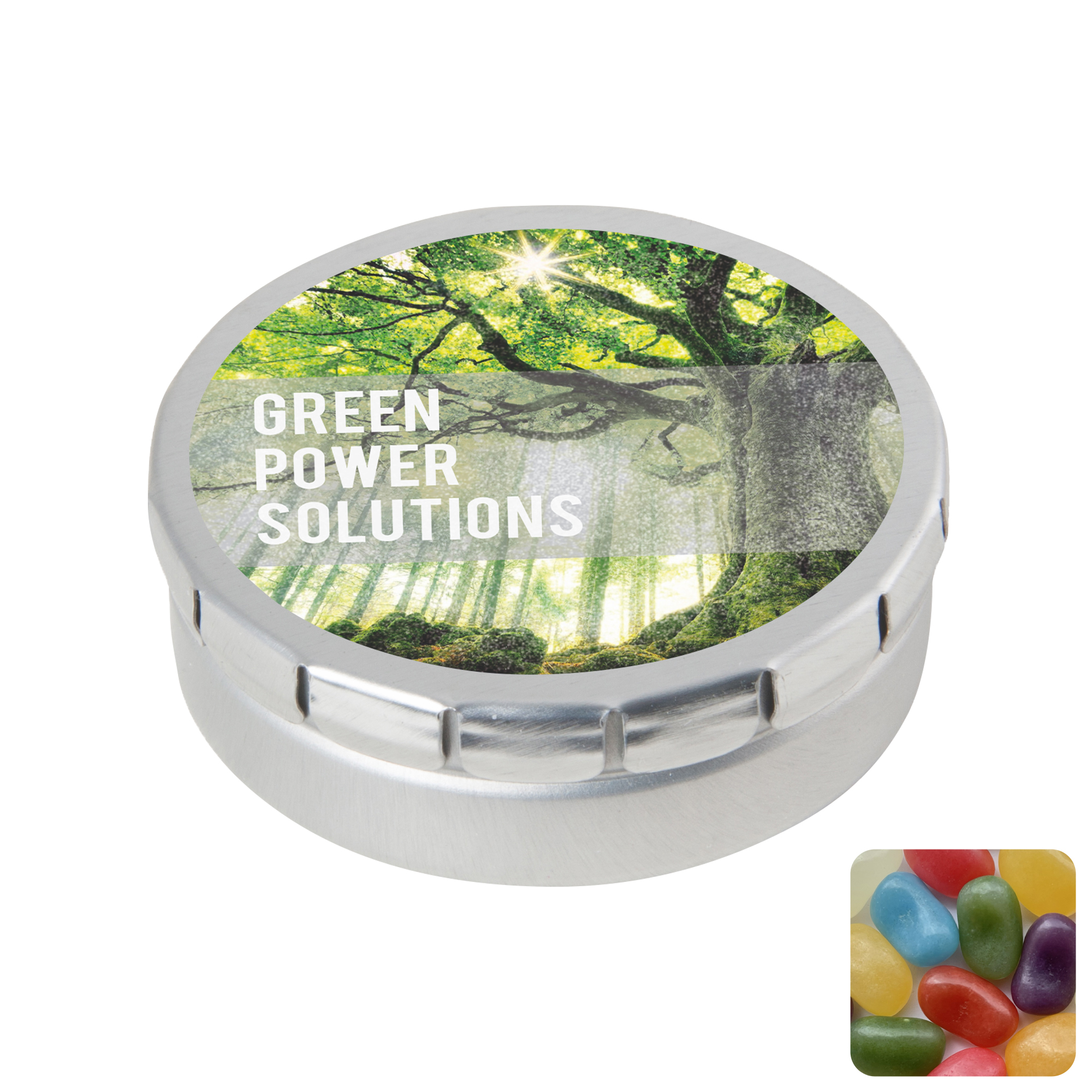 Picture of Round click tin with jelly beans
