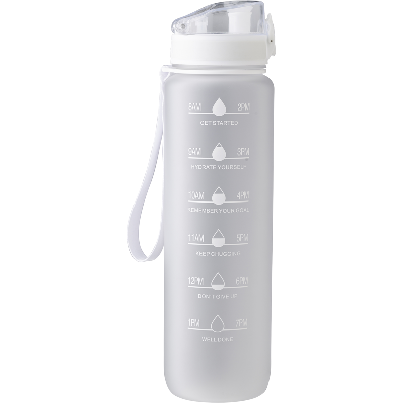 RPET bottle with time markings (1000ml) 1015136_970 (Transparent)