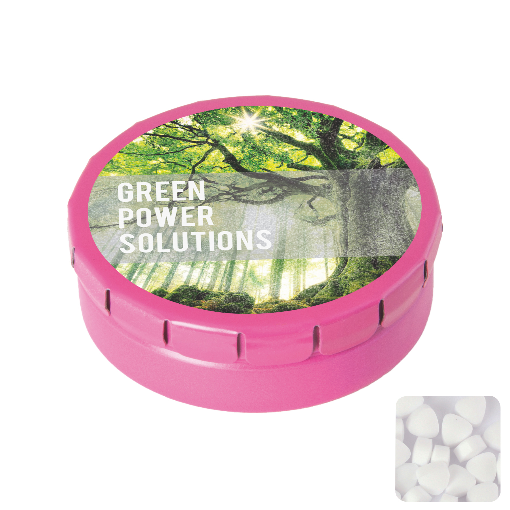 Picture of Round click tin with sugar free mints