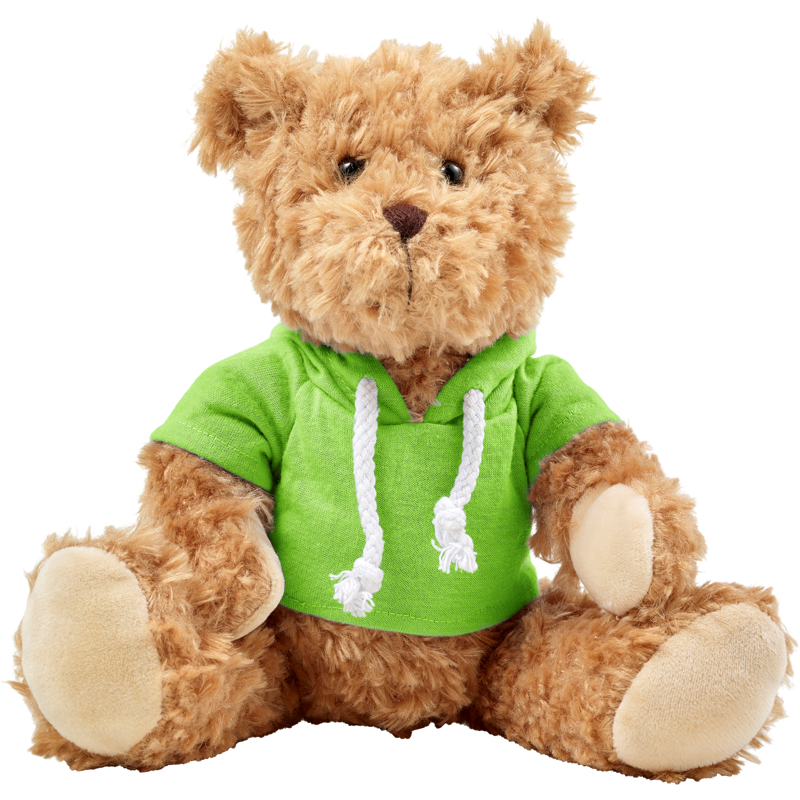 Plush teddy bear with hoodie 8182_004 (Green)