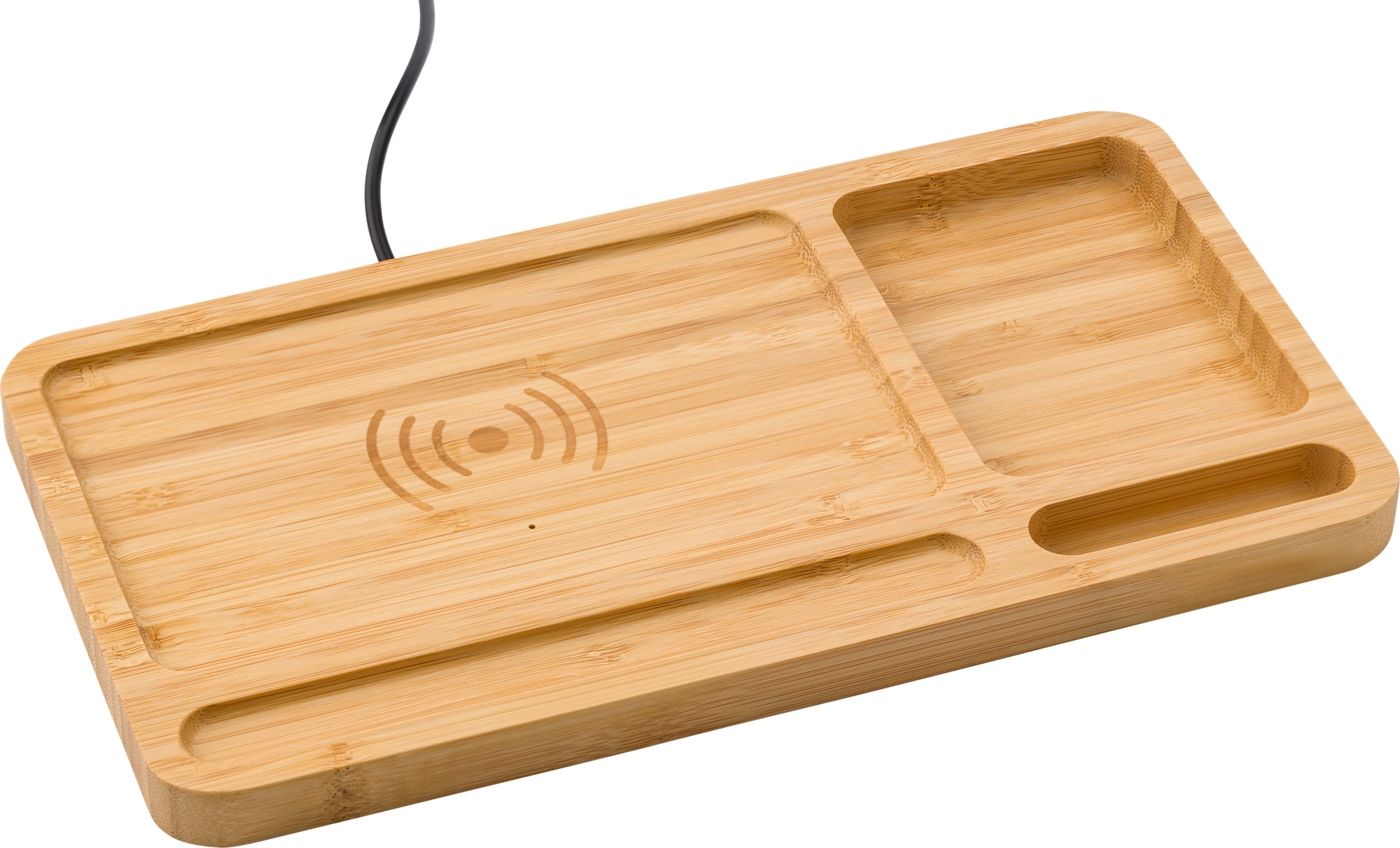 Picture of Bamboo desk organiser and charger