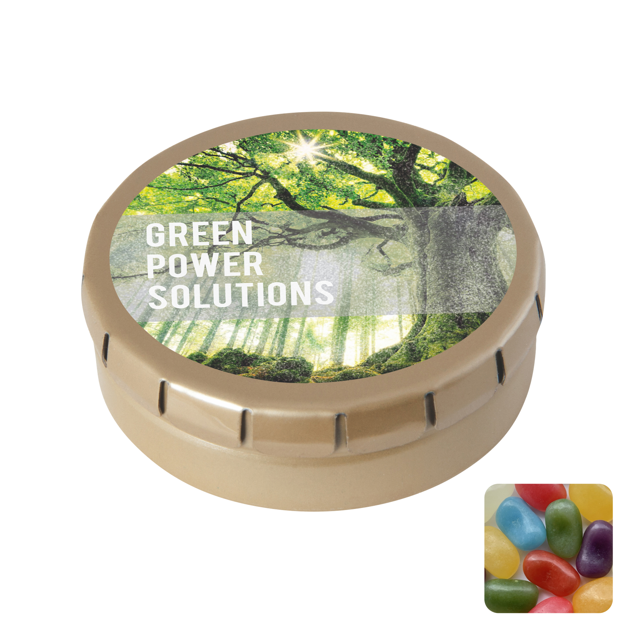 Picture of Round click tin with jelly beans