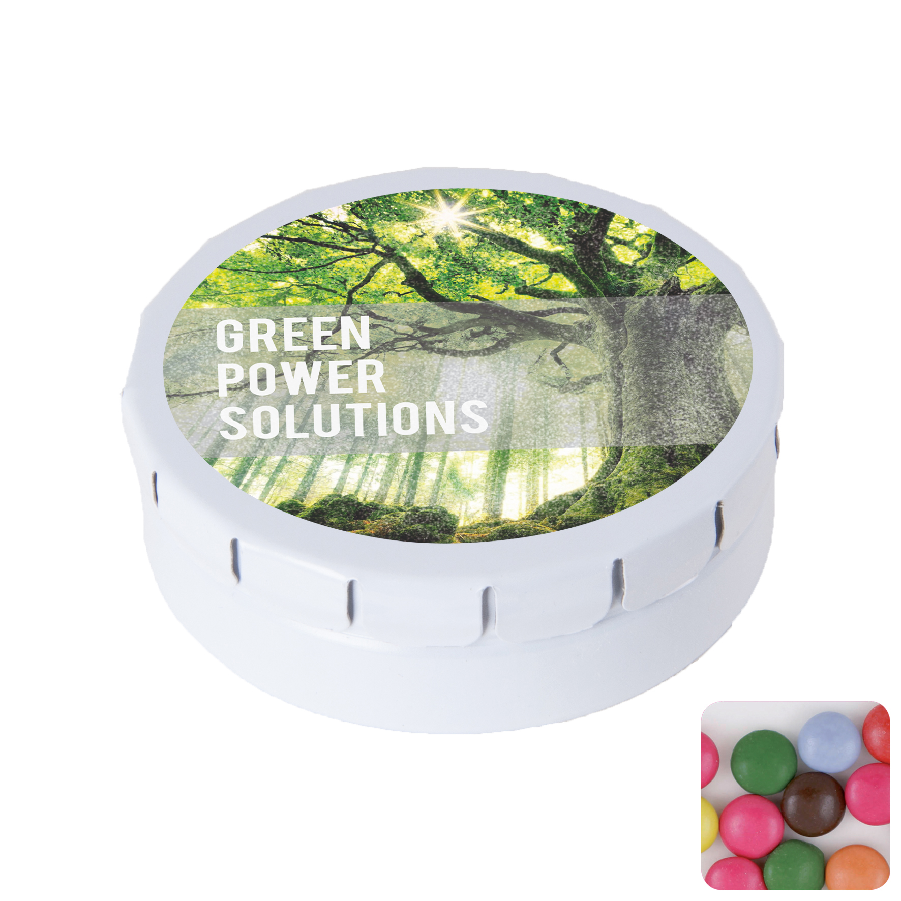 Picture of Round click tin with choco's