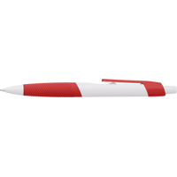 Plastic ballpen with rubber grip 593476_008 (Red)