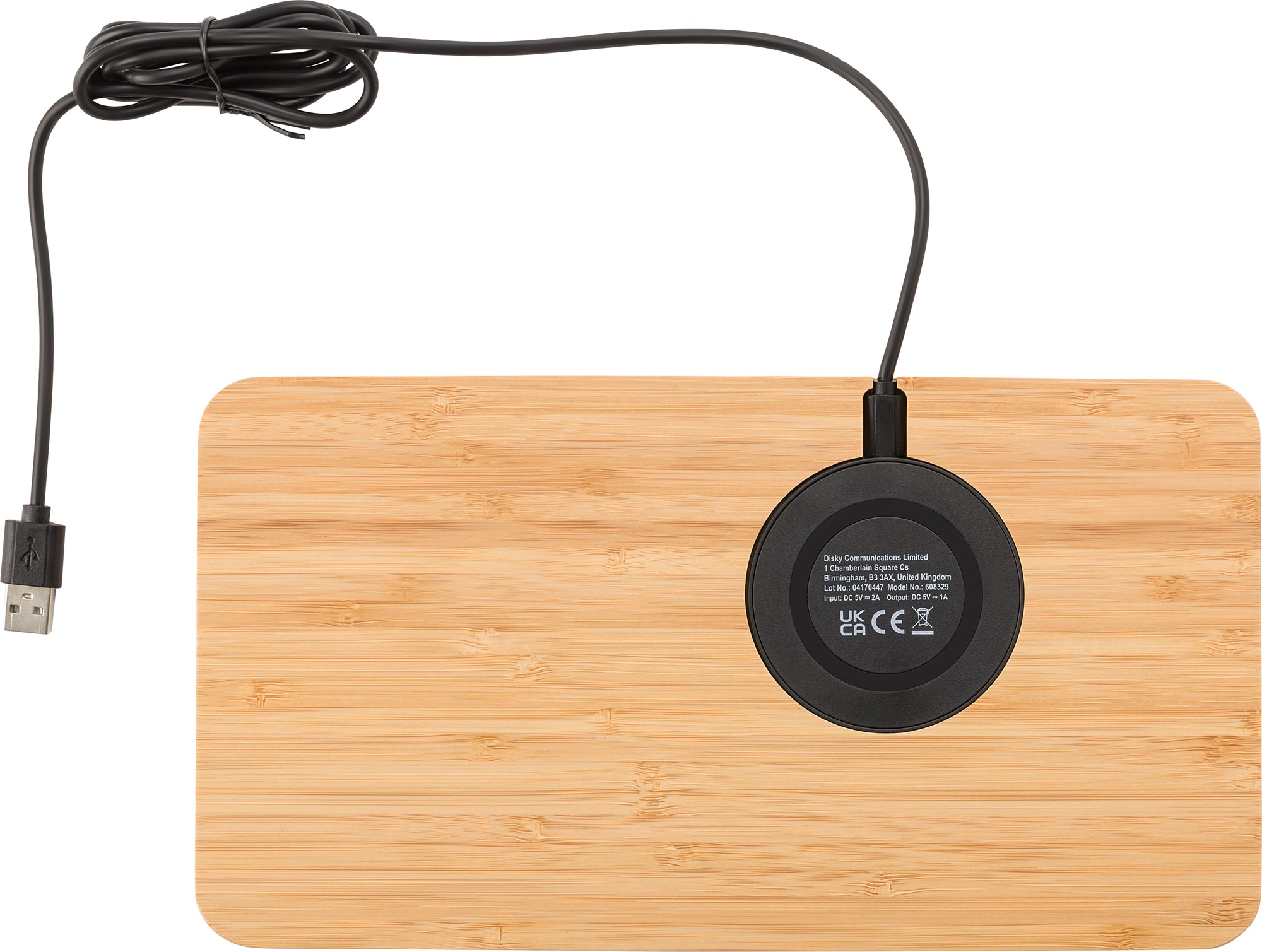 Picture of Bamboo desk organiser and charger