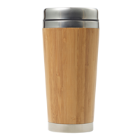 Bamboo double walled travel mug (400ml) 8947_011 (Brown)