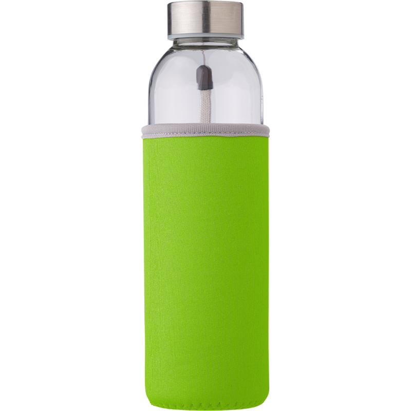 Glass bottle with sleeve (500ml)  9301_019 (Lime)
