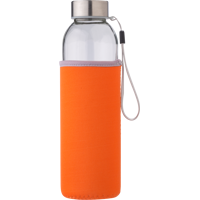 Glass bottle with sleeve (500ml)  9301_007 (Orange)