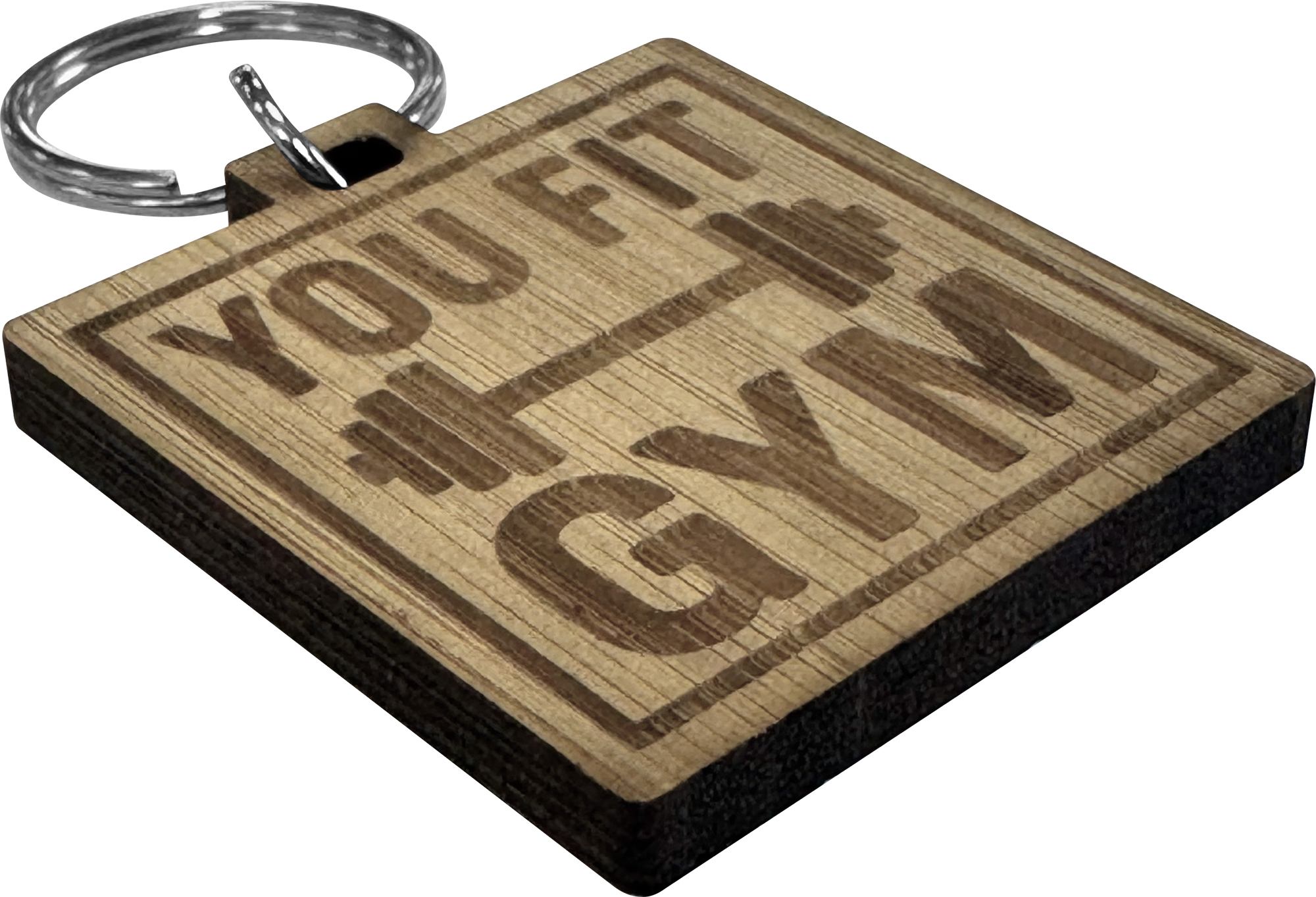 Picture of Bamboo keyring (Square)