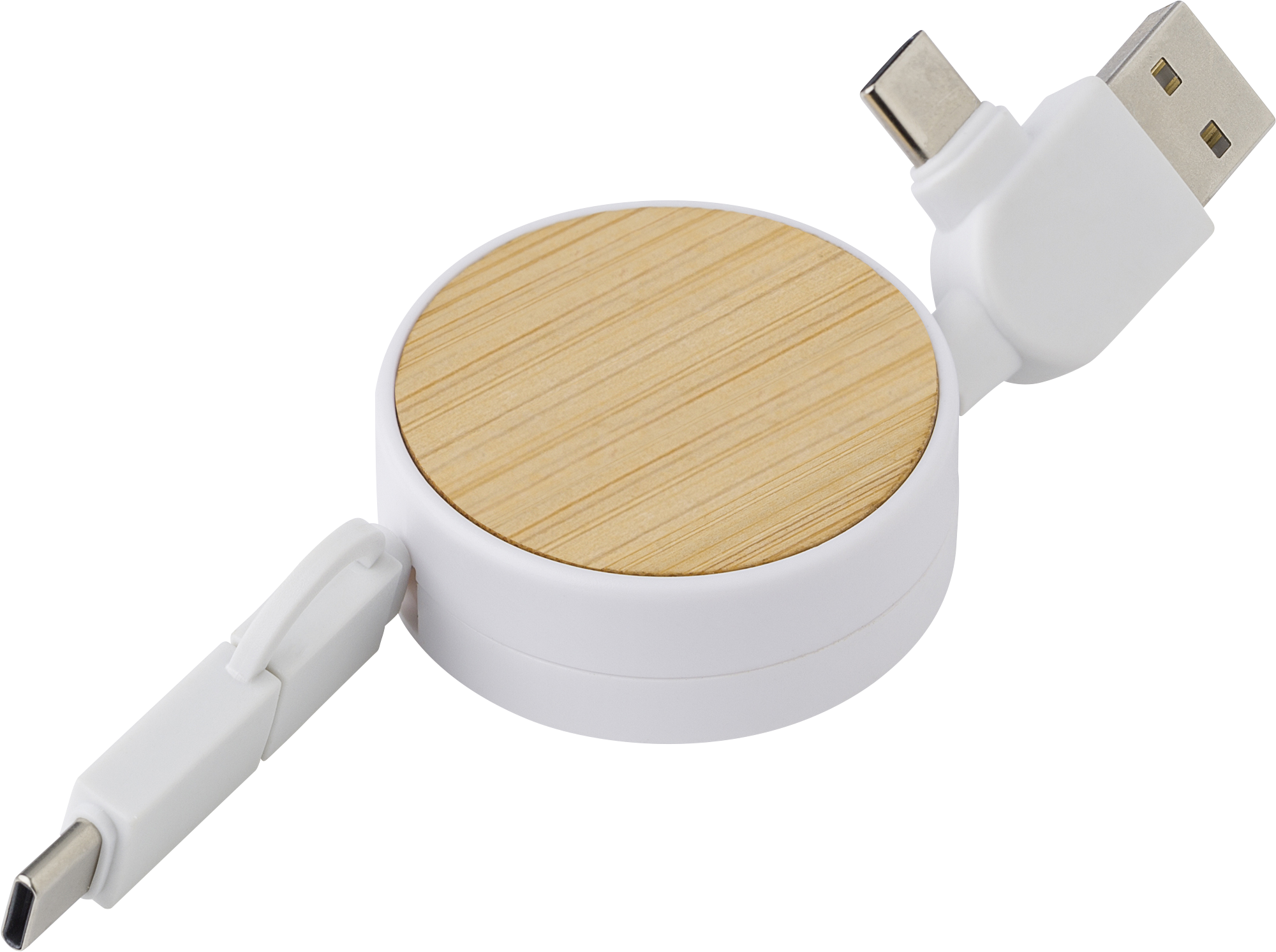 Picture of Bamboo extendable charging cable