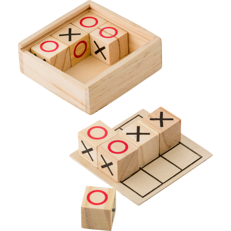 Wooden Tic Tac Toe game 427062_011 (Brown)