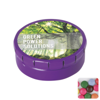 Round click tin with choco's CX0133_024 (Purple)