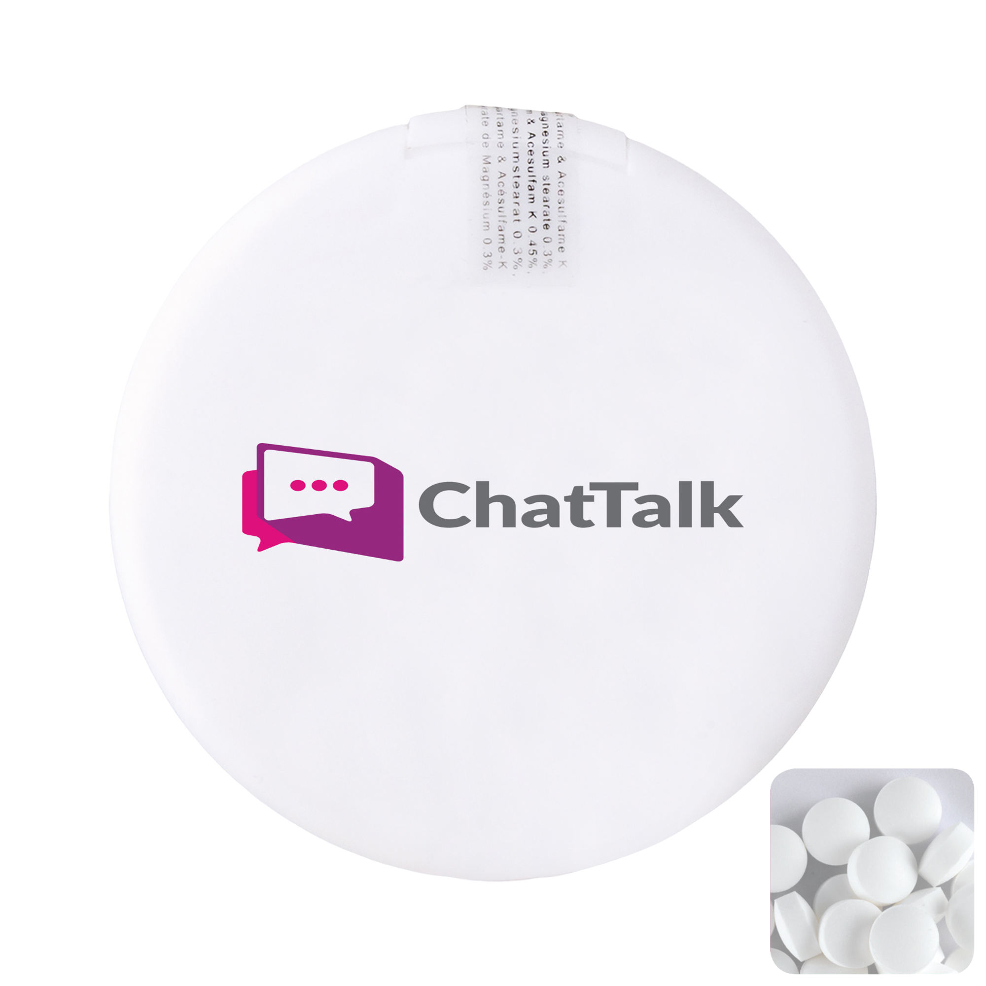 Picture of Round mint card with sugar free mints