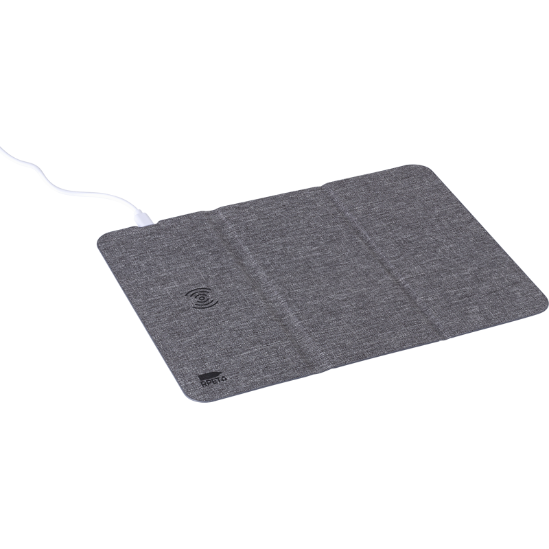 RPET wireless charger mouse mat/phone stand 1015147_003 (Grey)