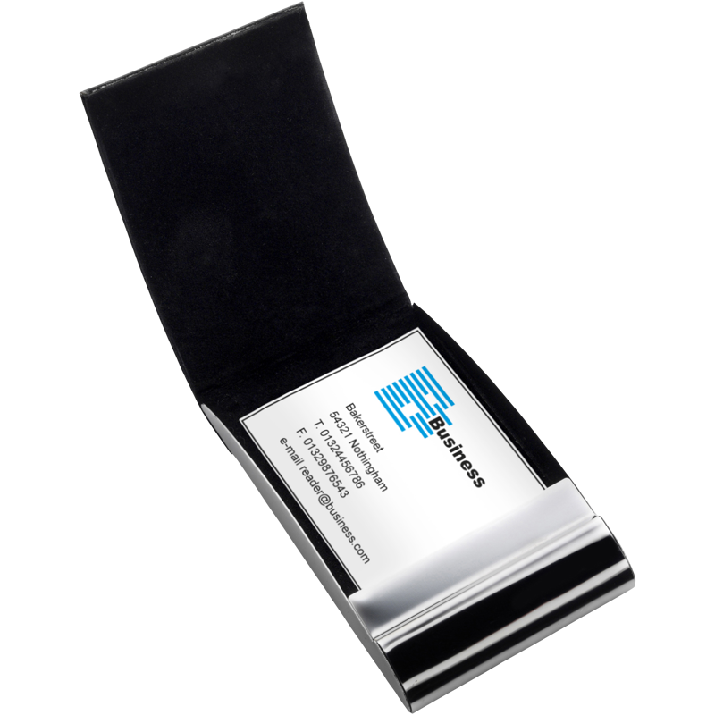 Business card holder 8512_050 (Black/silver)