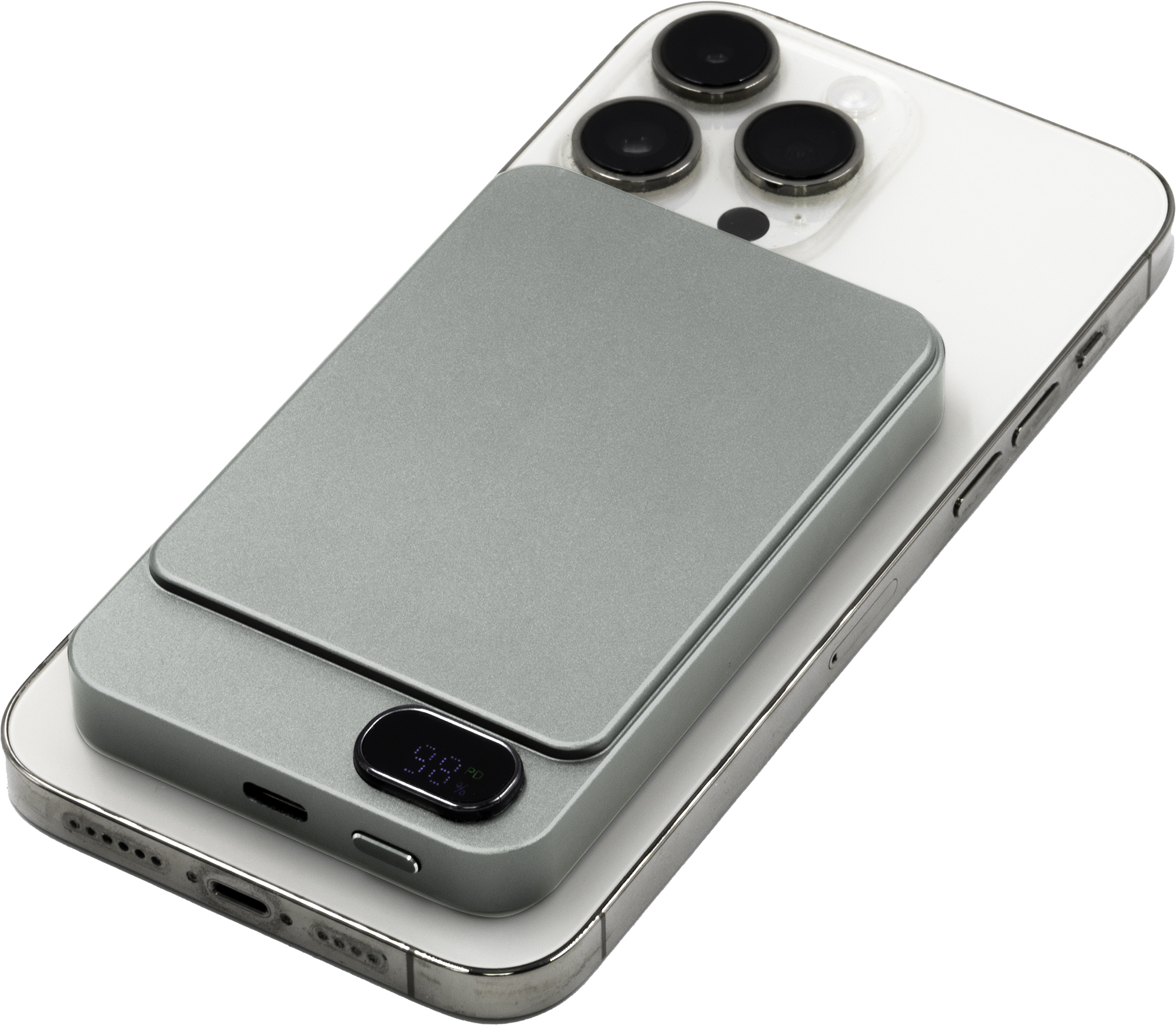 Picture of BrandCharger recycled aluminium wireless power bank. (5000 mAh)