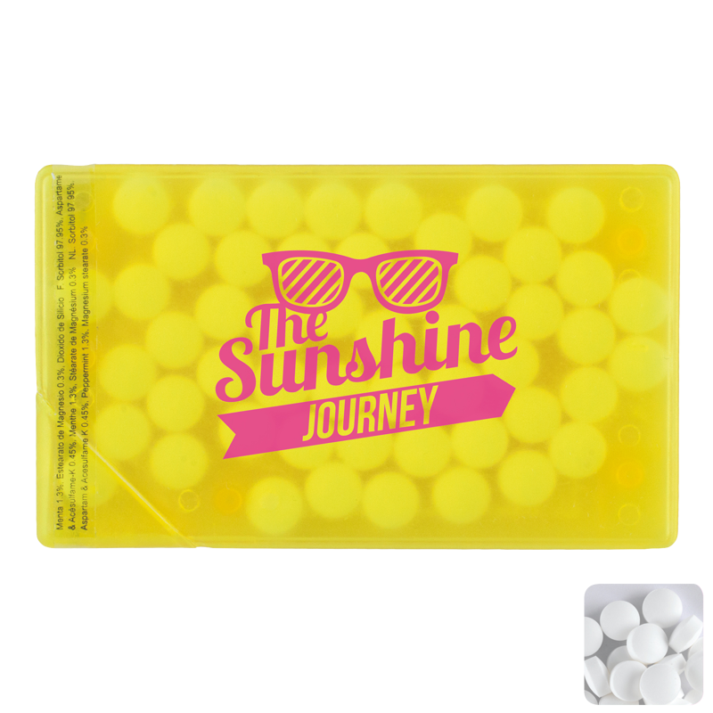 Mint card with sugar free mints CX0241_006 (Yellow)