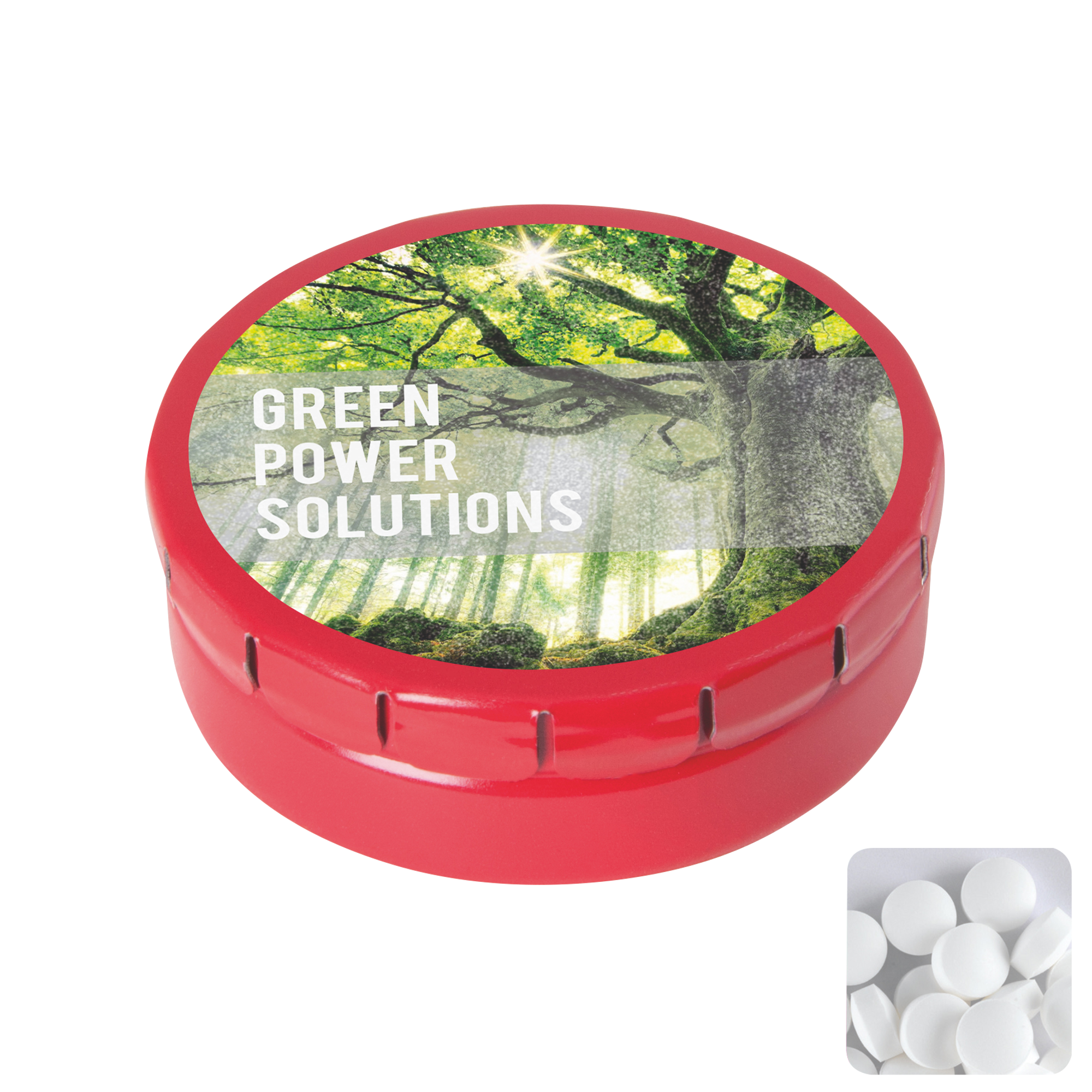 Picture of Round click tin with dextrose mints