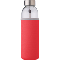 Glass bottle with sleeve (500ml)  9301_008 (Red)