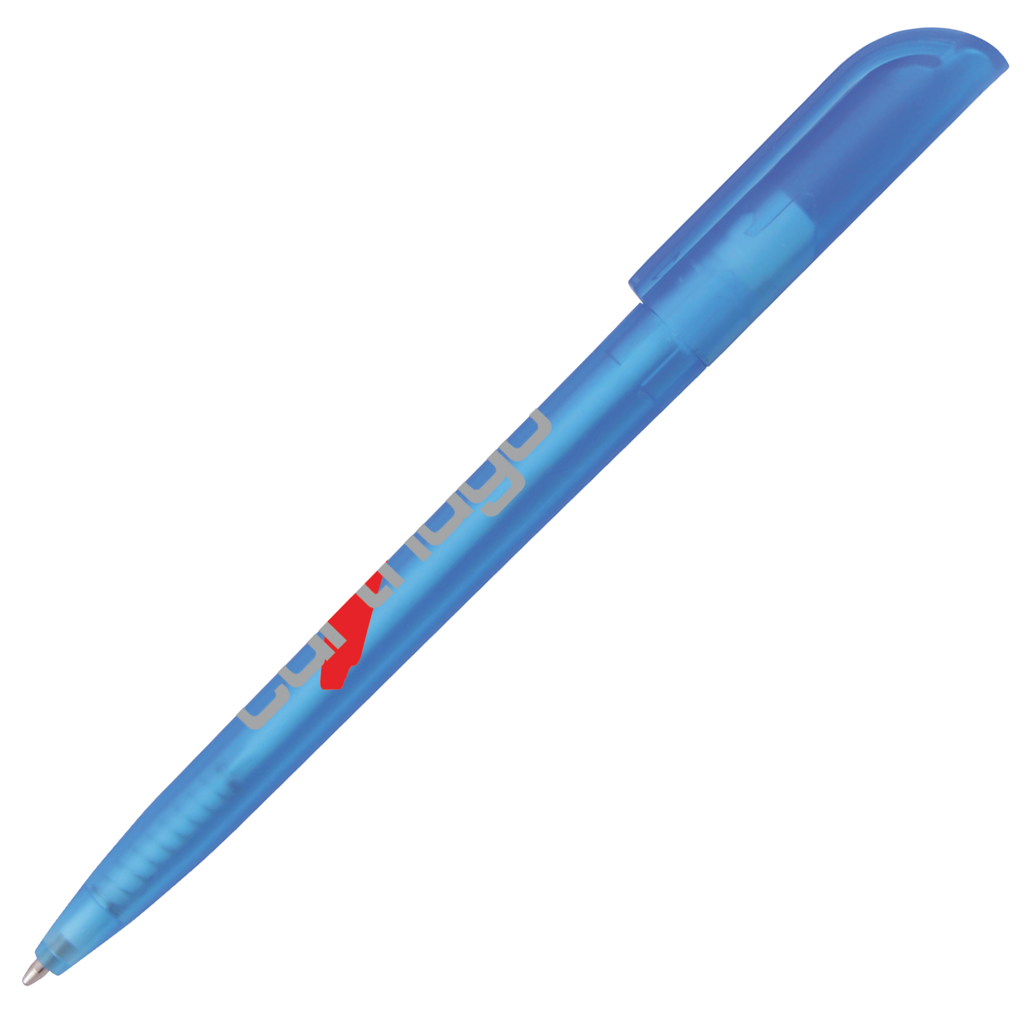 Picture of Twist action frosted plastic ballpen