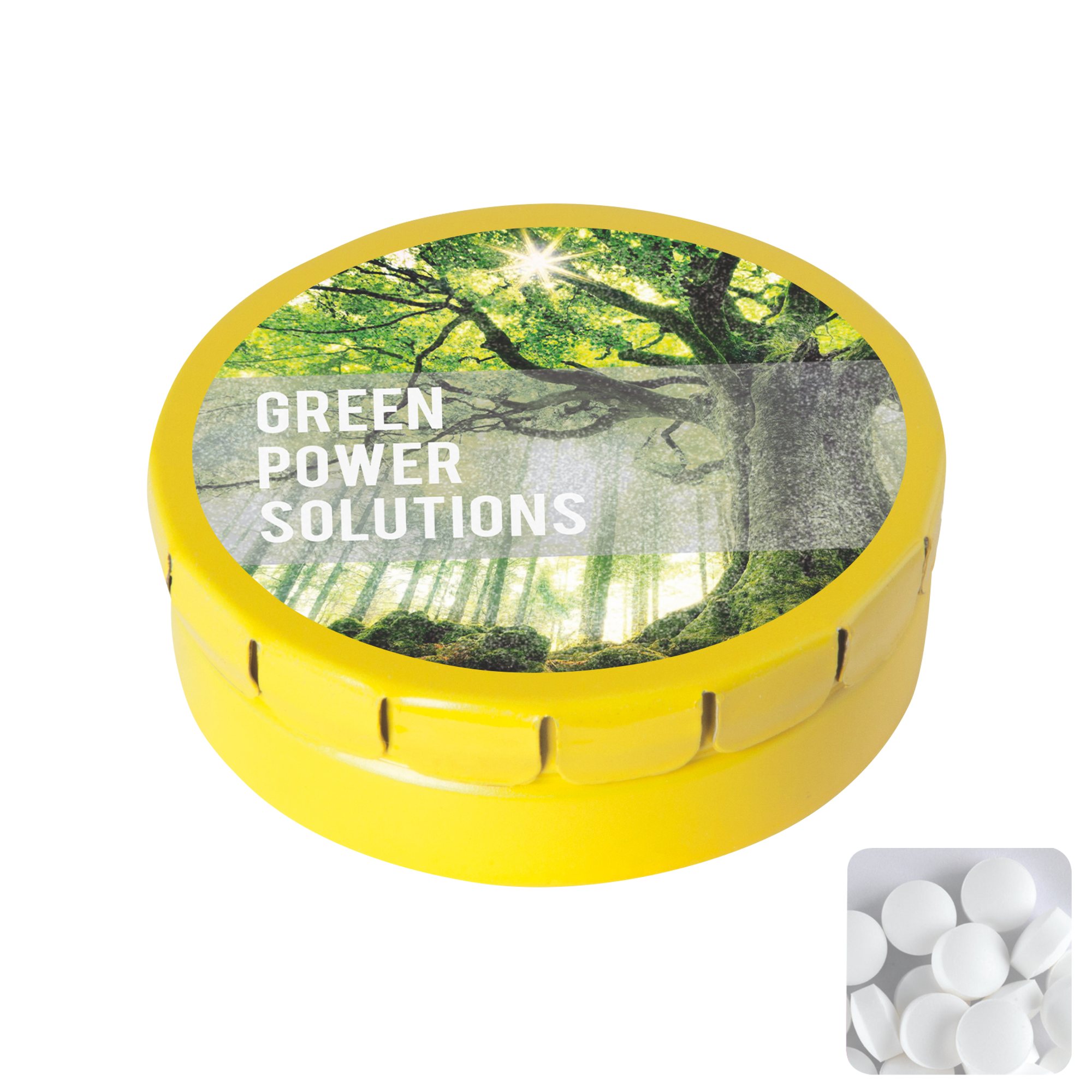 Picture of Round click tin with dextrose mints