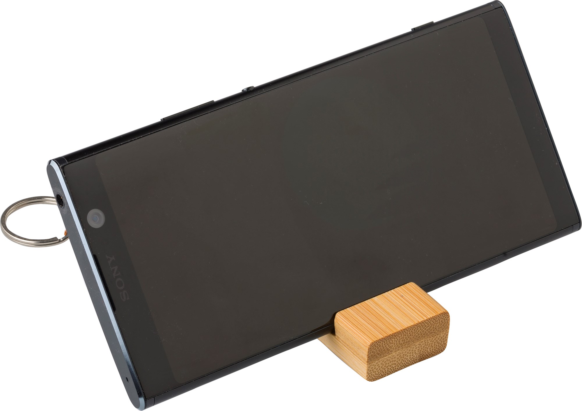 Picture of Bamboo phone stand keyring