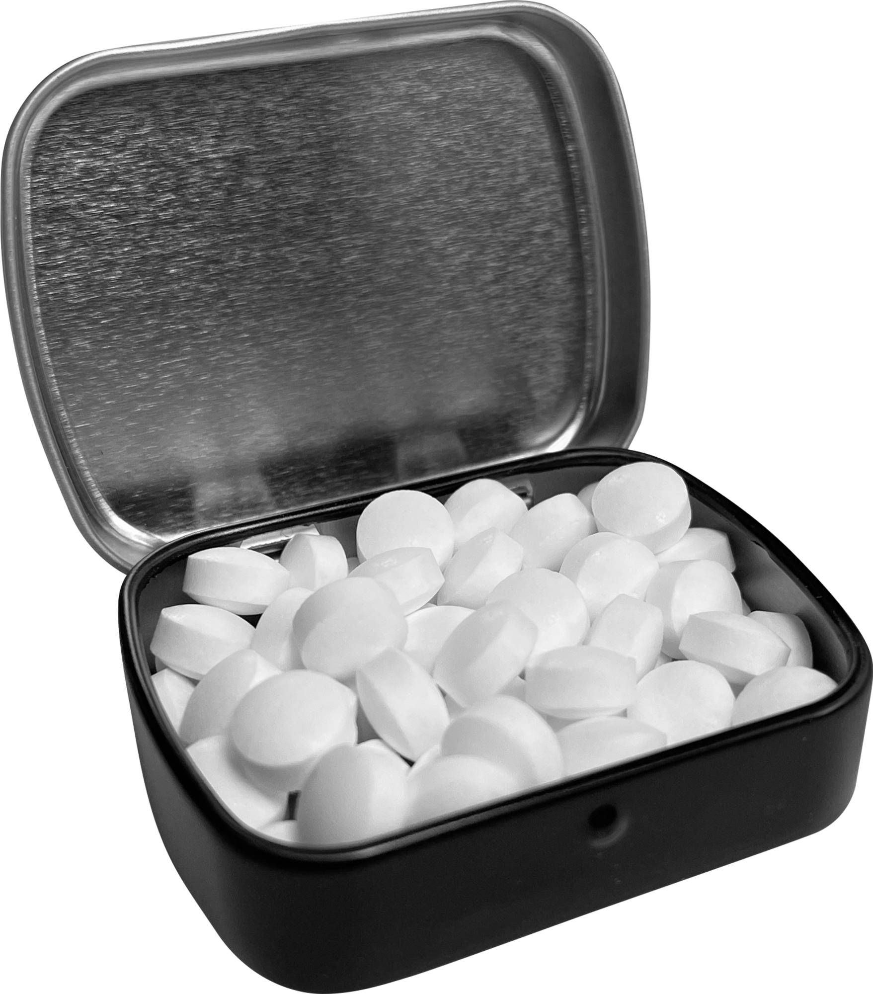 Picture of Flat hinged tin with dextrose mints