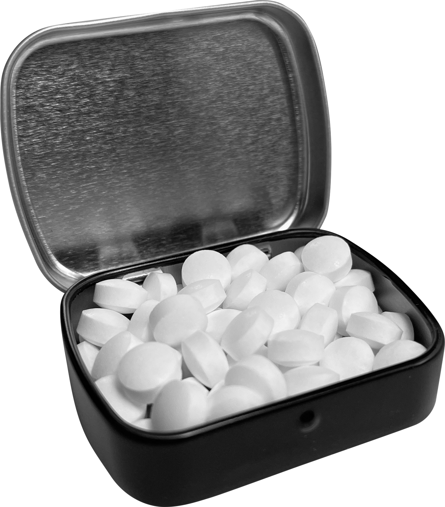 Picture of Flat hinged tin with dextrose mints