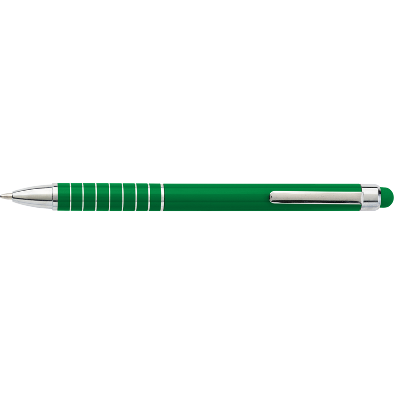 Aluminium ballpen with stylus 0647_004 (Green)