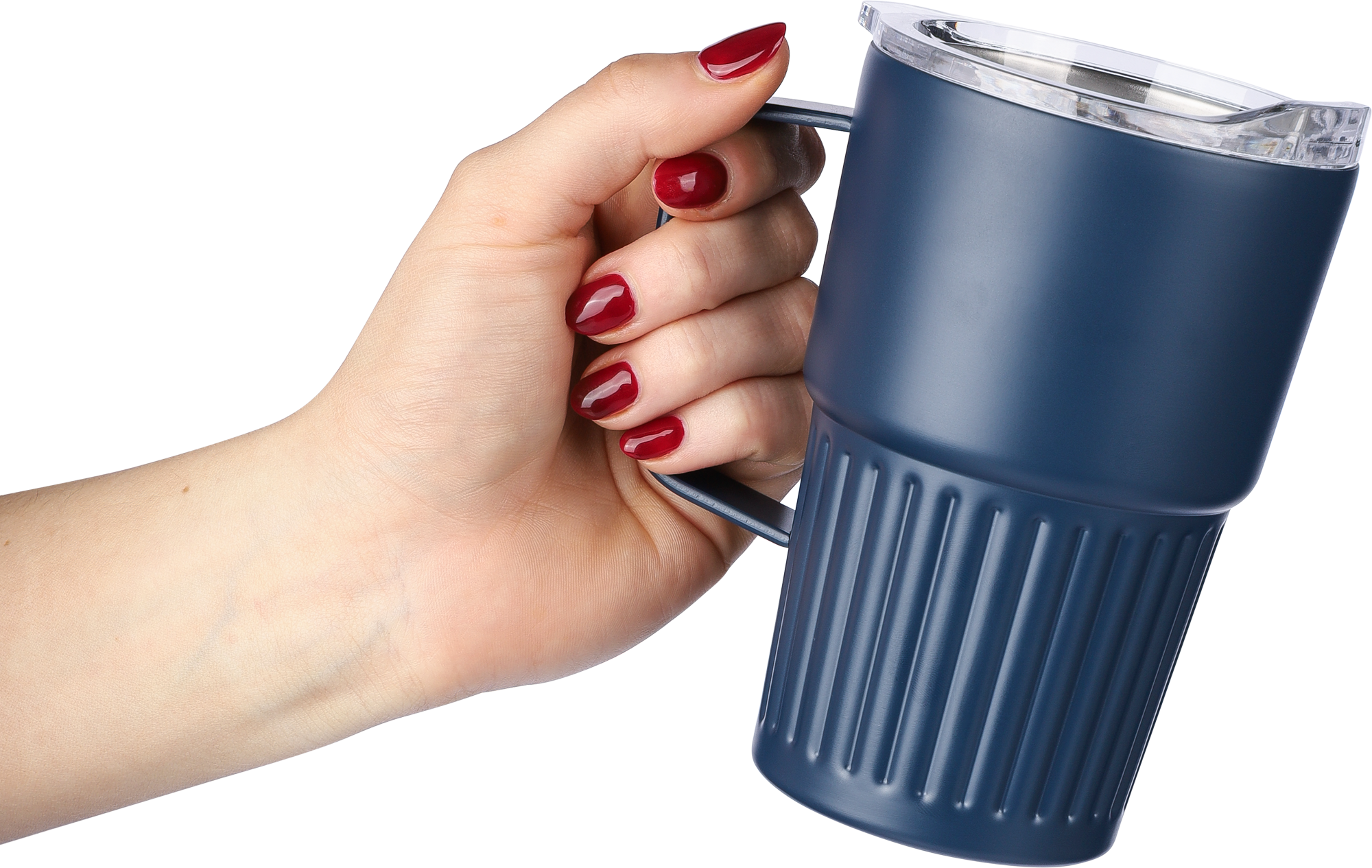 Picture of Recycled stainless steel double walled travel mug (450ml)