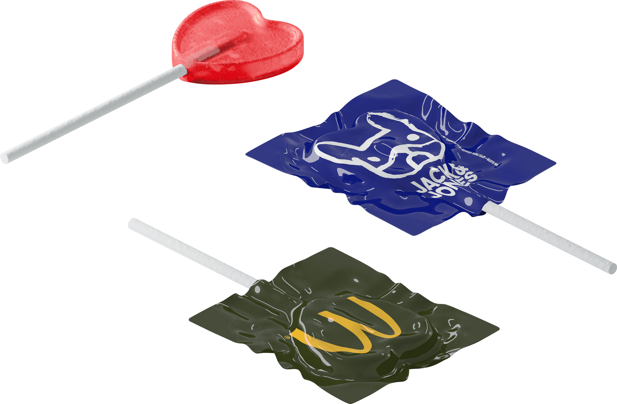 Picture of Flat heart lollipop (approx. 8.5g)