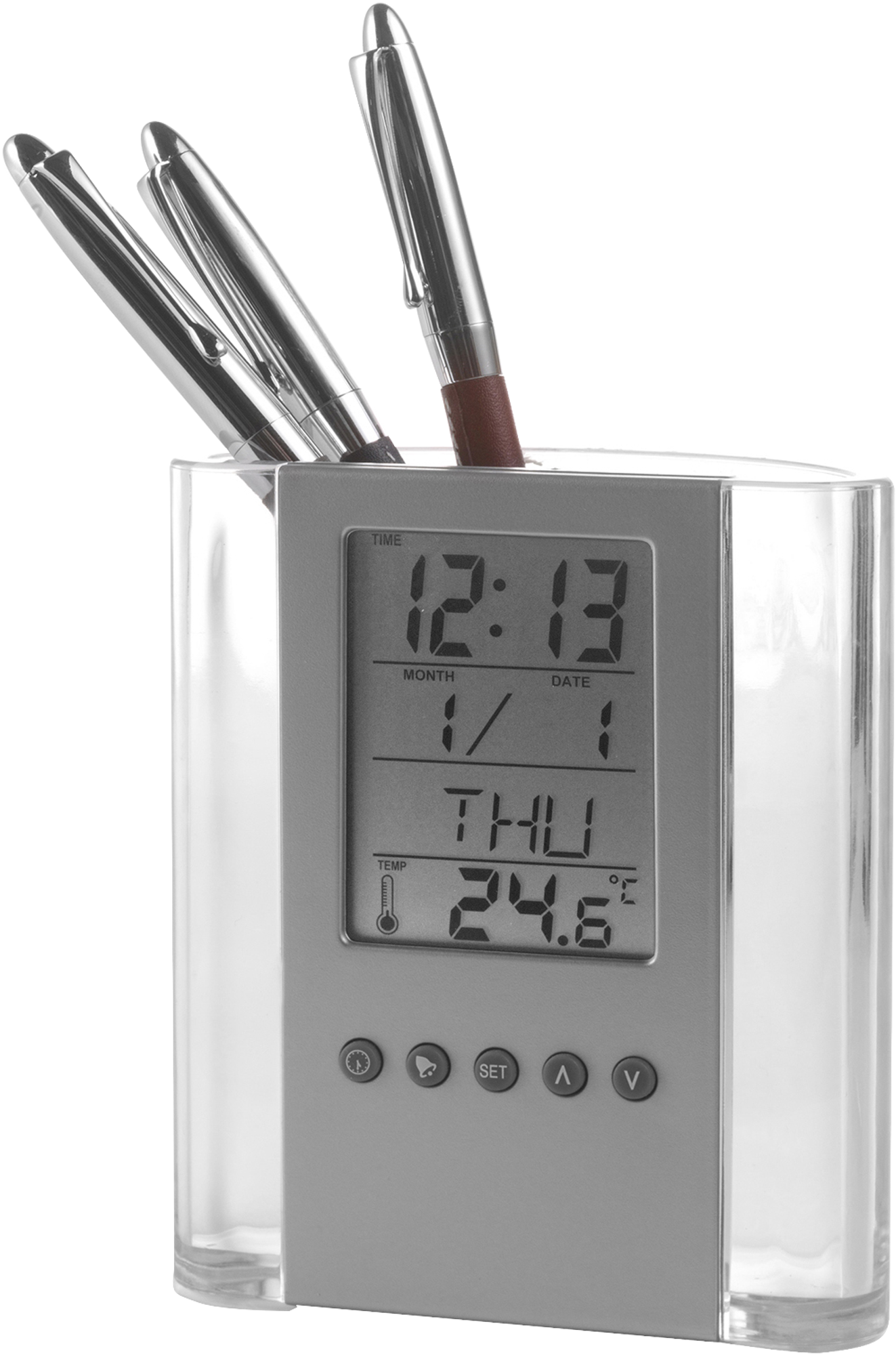 Picture of Pen holder with clock