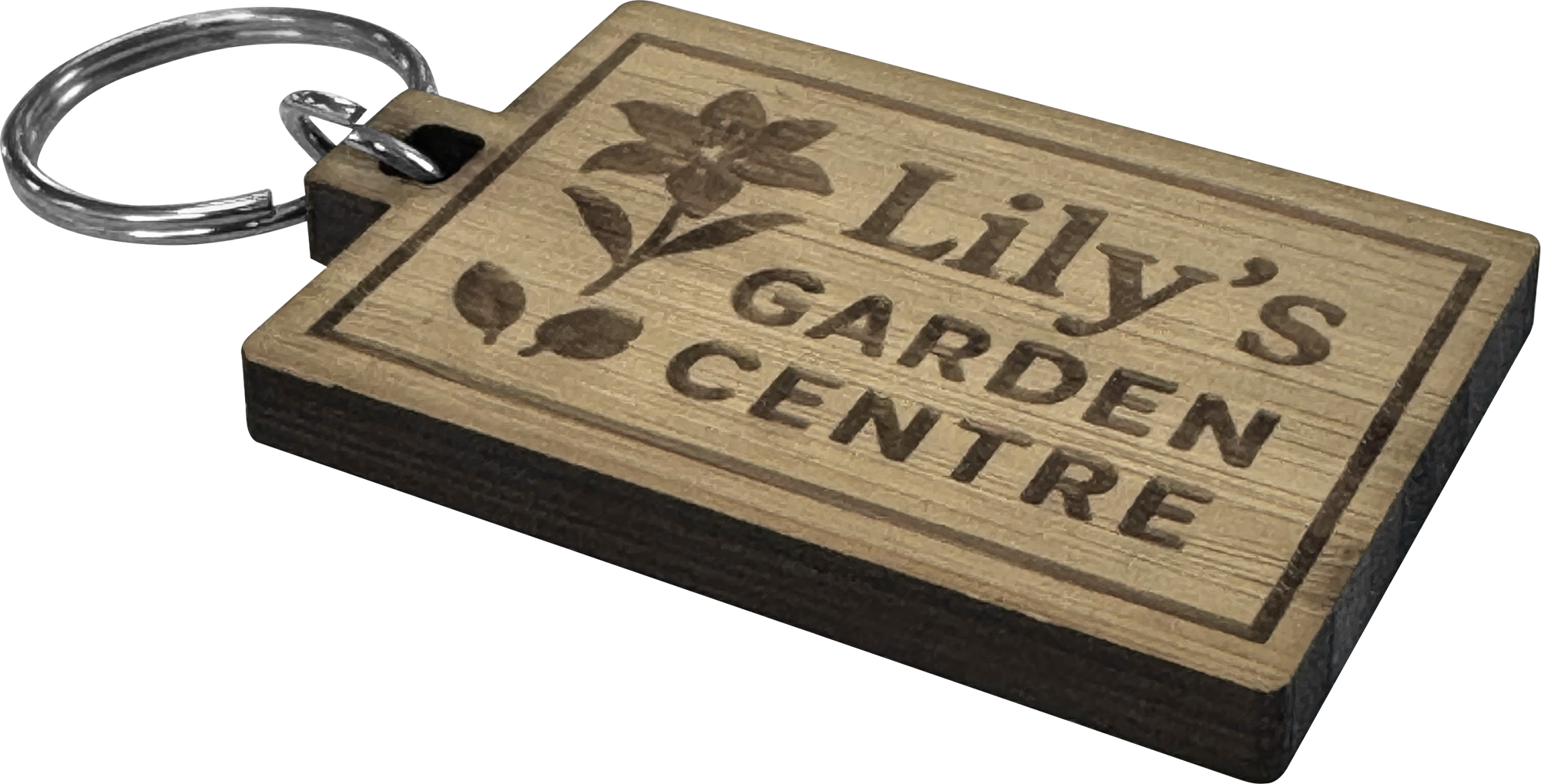 Picture of Bamboo keyring (Rectangle - Short)