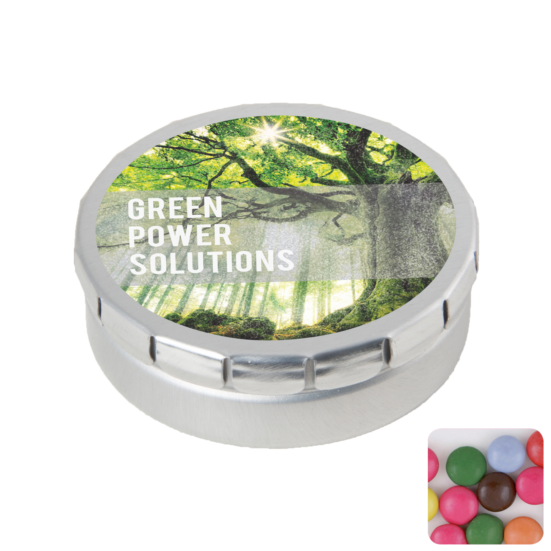 Picture of Round click tin with choco's