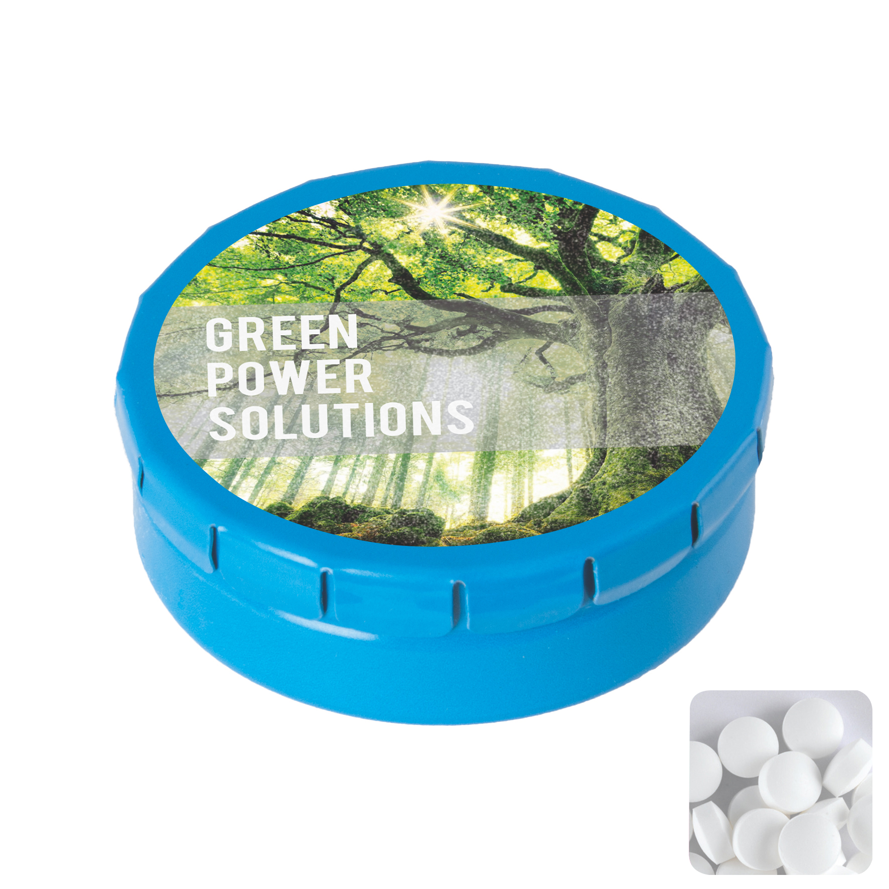 Picture of Round click tin with dextrose mints