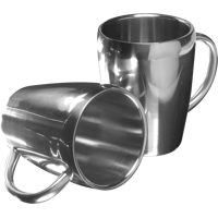 Set of two steel mugs 4665_032 (Silver)