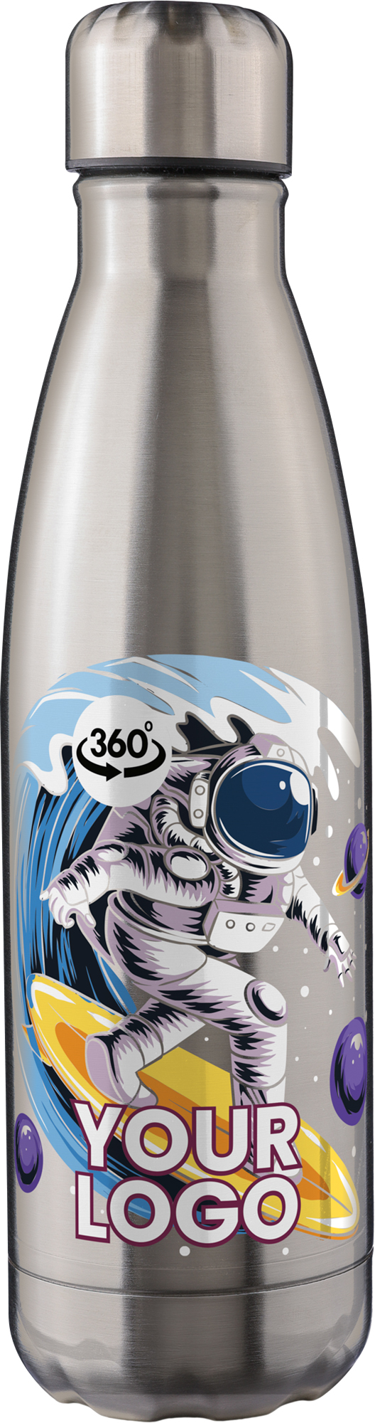 Picture of Recycled stainless steel double walled bottle (500ml)