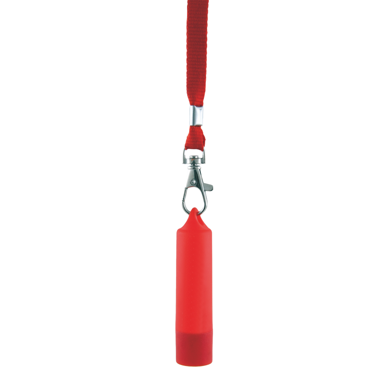 Lip balm with plain lanyard X821007_008 (Red)