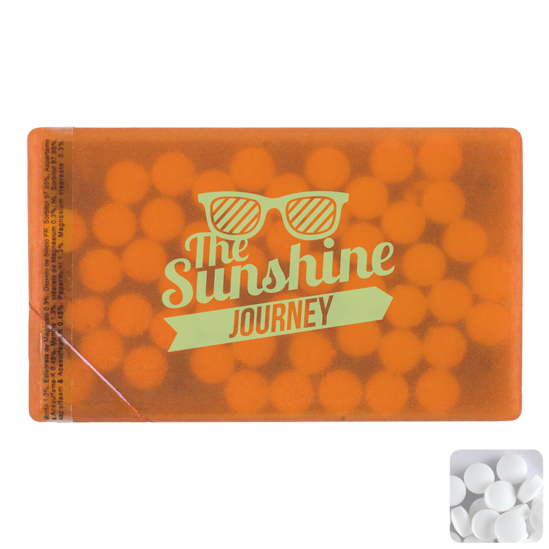 Mint card with sugar free mints CX0241_007 (Orange)