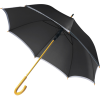 Umbrella with reflective border 4068_001 (Black)