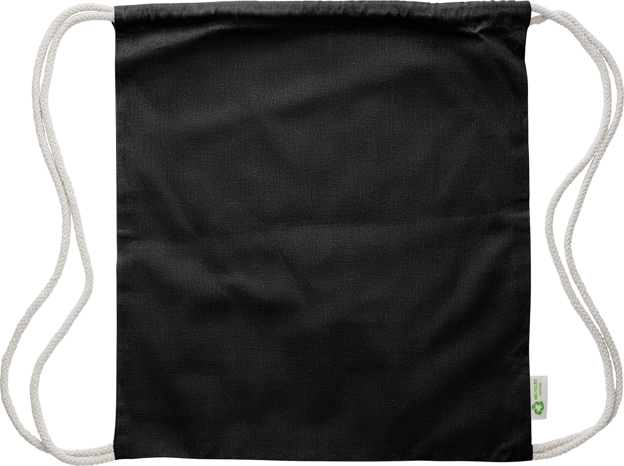 Picture of Recycled cotton drawstring bag. (120gsm/3.54oz)