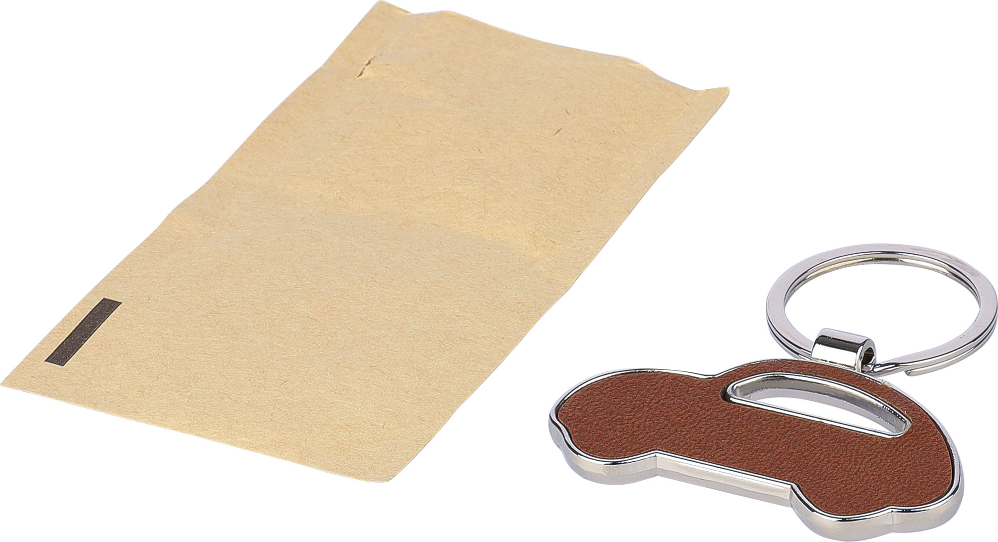 Picture of Recycled leather car keyring