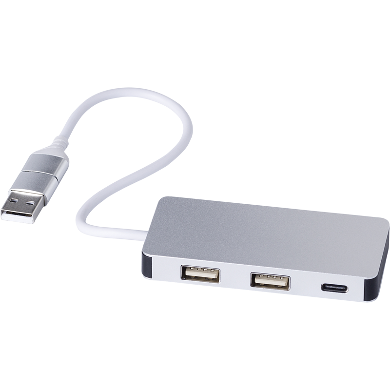 Recycled Aluminium USB Hub 1015140_032 (Silver)
