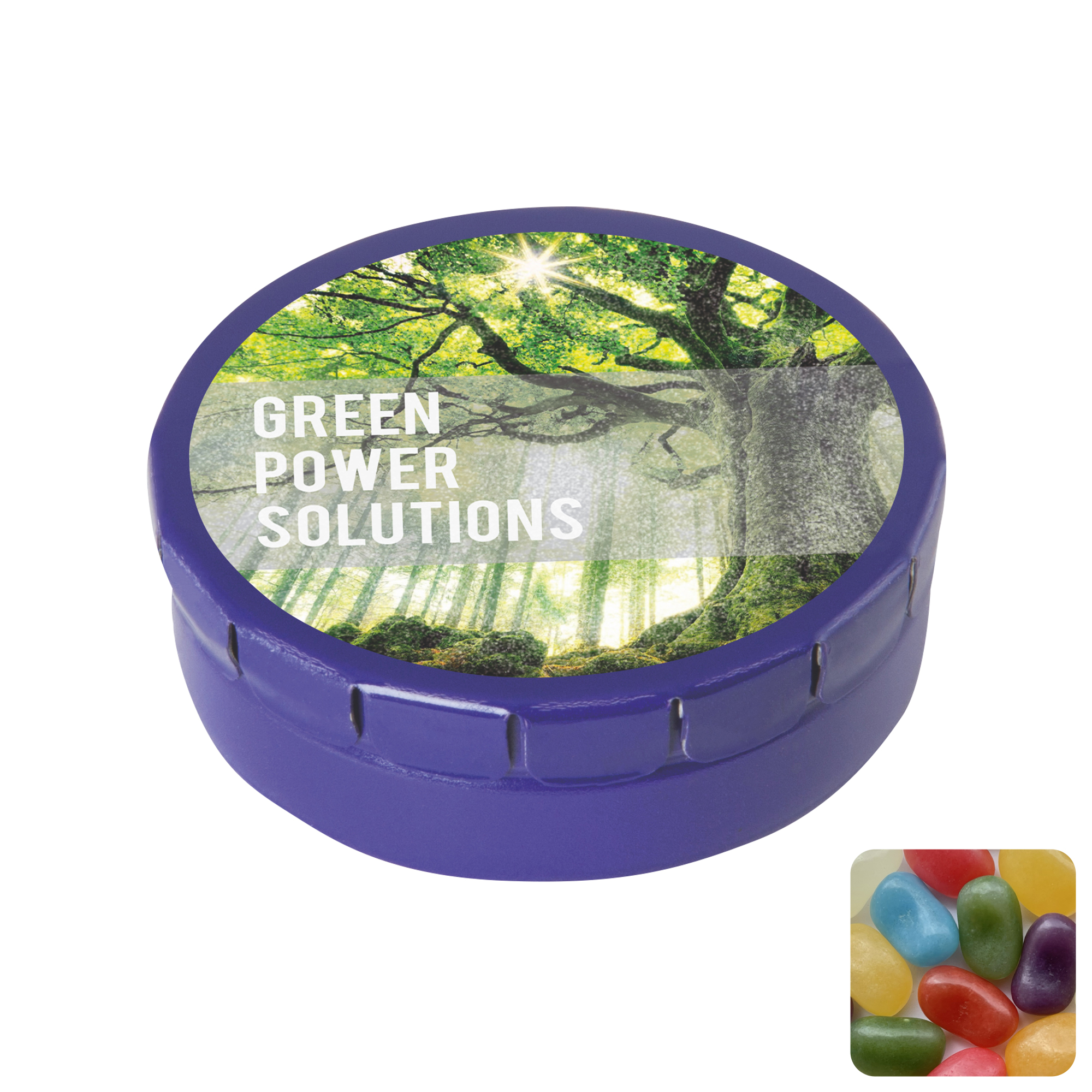 Picture of Round click tin with jelly beans