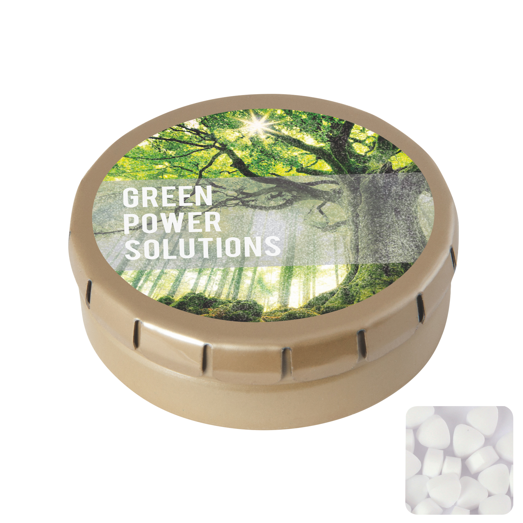 Picture of Round click tin with sugar free mints