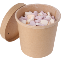Kraft cardboard tub with fruit heart sweets (360ml) CX0412_011 (Brown)