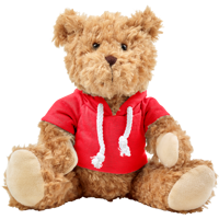 Plush teddy bear with hoodie 8182_008 (Red)